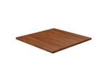 The Living Store Piano Del Tavolo Quadrato Marrone Scuro 80X80X2,5Cm Rovere Trattato