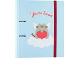 Pusheen - Cartella A4 Della Collezione Purrfect Love (2 Anelli, Elastico)