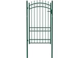 The Living Store Cancello Di Recinzione Con Laccio In Acciaio 100X175 Cm Verde