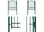 Vidaxl Cancello Da Recinzione Con Punte In Acciaio 100X125 Cm Verde - Cancello Da Giardino - Cancello Da Giardino - Cancello Da Recinzione - Cancelli Da Recinzione
