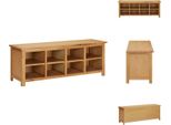 Vidaxl Scarpiera 114X37X45 Cm In Rovere Massiccio - Scarpiere E Armadietti