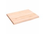 The Living Store Mensola A Muro 40X30X2 Cm In Rovere Massiccio Non Trattato
