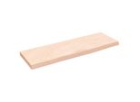The Living Store Mensola A Muro 60X20X2 Cm In Rovere Massiccio Non Trattato