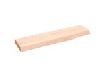 The Living Store Mensola A Muro 40X10X2 Cm In Rovere Massiccio Non Trattato