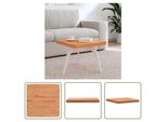 The Living Store Piano D'appoggio Quadrato 50X50X4 Cm In Legno Massiccio Di Faggio