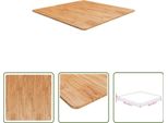 The Living Store Piano Del Tavolo Quadrato Marrone Chiaro 90X90X1,5 Cm In Rovere Trattato
