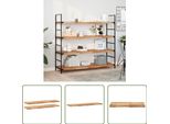 The Living Store Mensole Sospese 2 Pezzi 140X40X4 Cm In Legno Massiccio Di Acacia Trattato A Olio