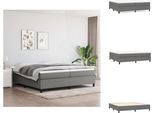 Vidaxl Letto A Molle Insacchettate Grigio Scuro 200X200 Cm In Tessuto - Letti & Strutture Letto