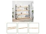 The Living Store Mensole Sospese 2 Pezzi 160X20X4 Cm In Legno Massiccio Di Acacia Non Trattato