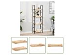 The Living Store Mensole Sospese 2 Pezzi 40X20X4 Cm In Legno Massiccio Di Acacia Non Trattato