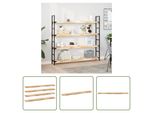 The Living Store Mensole Sospese 4 Pezzi 160X20X4 Cm In Legno Massiccio Di Acacia Non Trattato