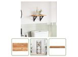 The Living Store Piano Rettangolare 60X20X2 Cm In Legno Massiccio Di Acacia
