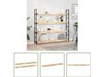 The Living Store Mensole Sospese 2 Pezzi 120X20X4 Cm In Legno Massiccio Di Acacia Non Trattato