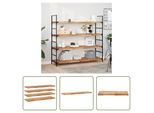 The Living Store Mensole Sospese 4 Pezzi 140X40X4 Cm In Legno Massiccio Di Acacia Trattato A Olio