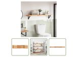 The Living Store Piano Tavolo 160X30X4 Cm Rettangolare In Legno Massiccio Di Acacia