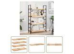 The Living Store Mensole Sospese 4 Pezzi 100X30X4 Cm In Legno Massiccio Di Acacia Non Trattato