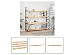 The Living Store Mensole Sospese 4 Pezzi 160X30X4 Cm In Legno Massiccio Di Acacia Non Trattato