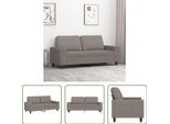 The Living Store Divano 2 Posti Tortora 140 Cm In Tessuto