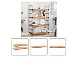 The Living Store Mensole Sospese 2 Pezzi 80X40X4 Cm In Legno Massiccio Di Acacia Trattato A Olio