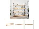 The Living Store Mensole Sospese 2 Pezzi 120X30X4 Cm In Legno Massiccio Di Acacia Non Trattato