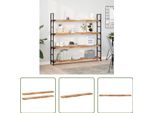 The Living Store Mensole Sospese 2 Pezzi 120X20X4 Cm In Legno Massiccio Di Acacia Trattato A Olio