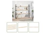 The Living Store Mensole Sospese 4 Pezzi 140X20X2 Cm In Legno Massiccio Di Acacia Non Trattato