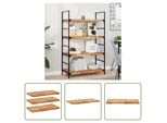 The Living Store Mensole Sospese 3 Pezzi 80X40X4 Cm In Legno Massiccio Di Acacia Trattato A Olio