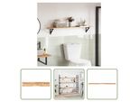 The Living Store Piano Tavolo Rettangolare 140X20X2 Cm In Legno Massiccio Di Acacia