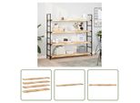 The Living Store Mensole Sospese 4 Pezzi 120X30X4 Cm In Legno Massiccio Di Acacia Non Trattato