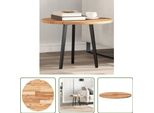 The Living Store Piano Tavolo Rotondo Ø60X2 Cm In Legno Massiccio Di Acacia
