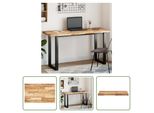 The Living Store Piano Tavolo Rettangolare 120X50X4 Cm In Legno Massiccio Di Acacia