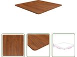 The Living Store Piano Del Tavolo Quadrato Marrone Scuro 70X70X1,5Cm Rovere Trattato