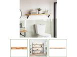 The Living Store Piano D'appoggio 160X20X4 Cm Rettangolare In Legno Massiccio Di Acacia