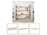 The Living Store Mensole Sospese 2 Pezzi 160X20X4 Cm In Legno Massiccio Di Acacia Trattato A Olio