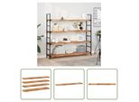 The Living Store Mensole Sospese 4 Pezzi 160X30X4 Cm In Legno Massiccio Di Acacia Trattato A Olio