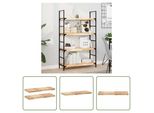 The Living Store Mensole Sospese 2 Pezzi 80X30X4 Cm In Legno Massiccio Di Acacia Non Trattato