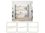 The Living Store Mensole Sospese 2 Pz. 140X20X2 Cm In Legno Massiccio Di Acacia Non Trattato