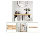 The Living Store Piano D'appoggio 100X40X4 Cm Rettangolare In Legno Massiccio Di Acacia