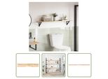 The Living Store Piano Tavolo 140X20X2 Cm Rettangolare In Legno Massiccio Di Acacia