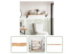 The Living Store Piano Tavolo Rettangolare 140X30X2 Cm In Legno Massiccio Di Acacia