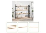 The Living Store Mensole Sospese 3 Pezzi 140X20X2 Cm In Legno Massiccio Di Acacia Trattato A Olio