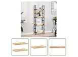 The Living Store Mensole Sospese 2 Pezzi 60X20X2 Cm In Legno Massiccio Di Acacia Non Trattato