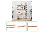The Living Store Mensole Sospese 2 Pezzi 100X20X4 Cm In Legno Massiccio Di Acacia Trattato A Olio