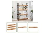 The Living Store Mensole Sospese 3 Pezzi 80X30X4 Cm In Legno Massiccio Di Acacia Trattato A Olio