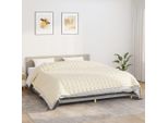 The Living Store Coperta Ponderata Leggera Crema 235X290 Cm 11 Kg Tessuto