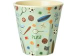 Tazza In Melamina Rice - Stampa Sportiva Verde Tenue 250Ml