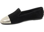 B4428 Ballerina Donna Tod's Scarpa Nera/Oro Paillettes Shoe Woman