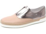 B4612 Sneaker Donna Tod's Francesina Rafia Pelle Cipria Shoe Woman