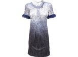 0299R Vestito Donna Blugirl Folies Rayon Blu/Bianco Dress Woman