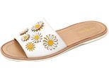 D0422 Sandalo Donna Car Shoe Scarpa Ciabatta Bianco/Avorio Shoe Woman